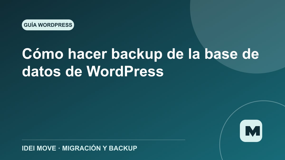 Imagen de la gu&iacute;a C&oacute;mo hacer backup de la base de datos de WordPress