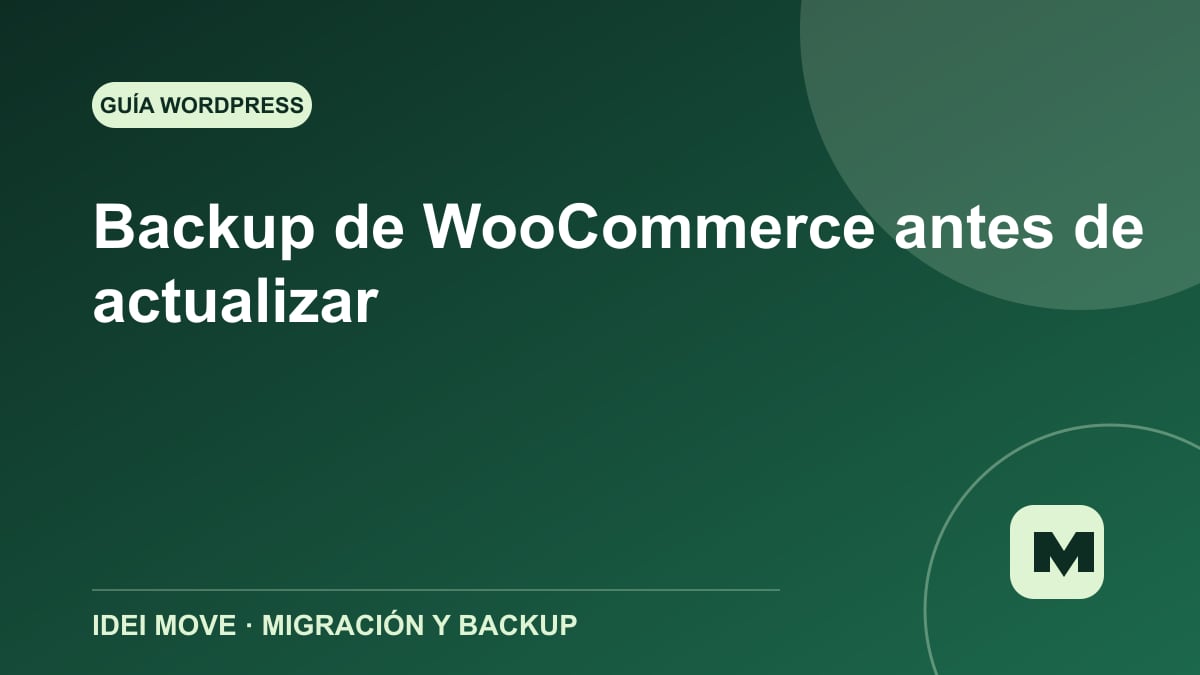 Imagen de la gu&iacute;a Backup de WooCommerce antes de actualizar