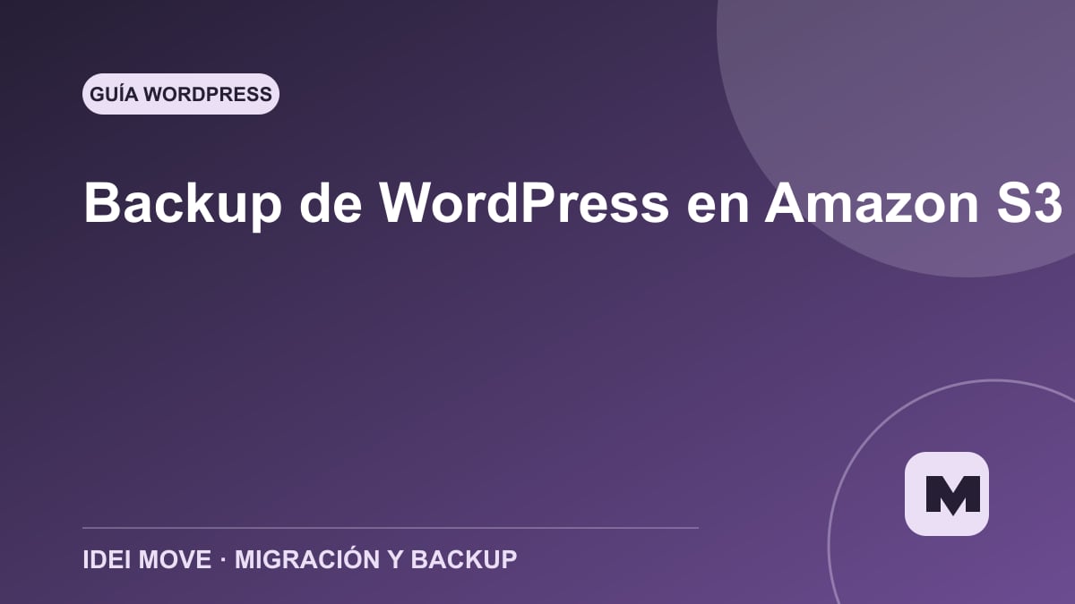 Imagen de la gu&iacute;a Backup de WordPress en Amazon S3