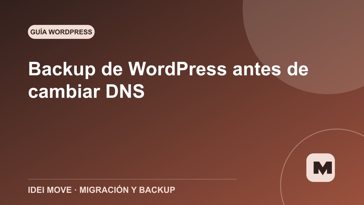 Imagen de la gu&iacute;a Backup de WordPress antes de cambiar DNS