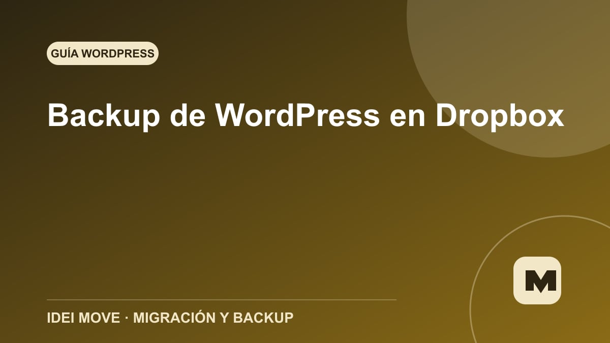 Imagen de la gu&iacute;a Backup de WordPress en Dropbox