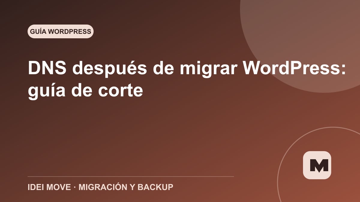 Imagen de la gu&iacute;a DNS despu&eacute;s de migrar WordPress: gu&iacute;a de corte