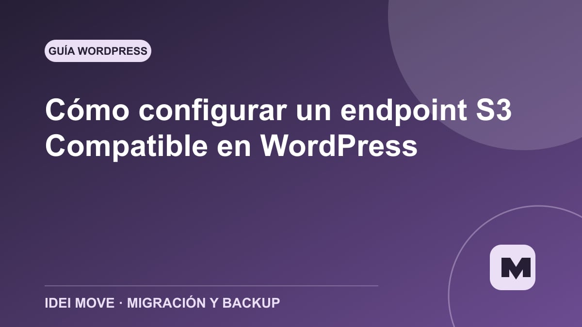 Imagen de la gu&iacute;a C&oacute;mo configurar un endpoint S3 Compatible en WordPress