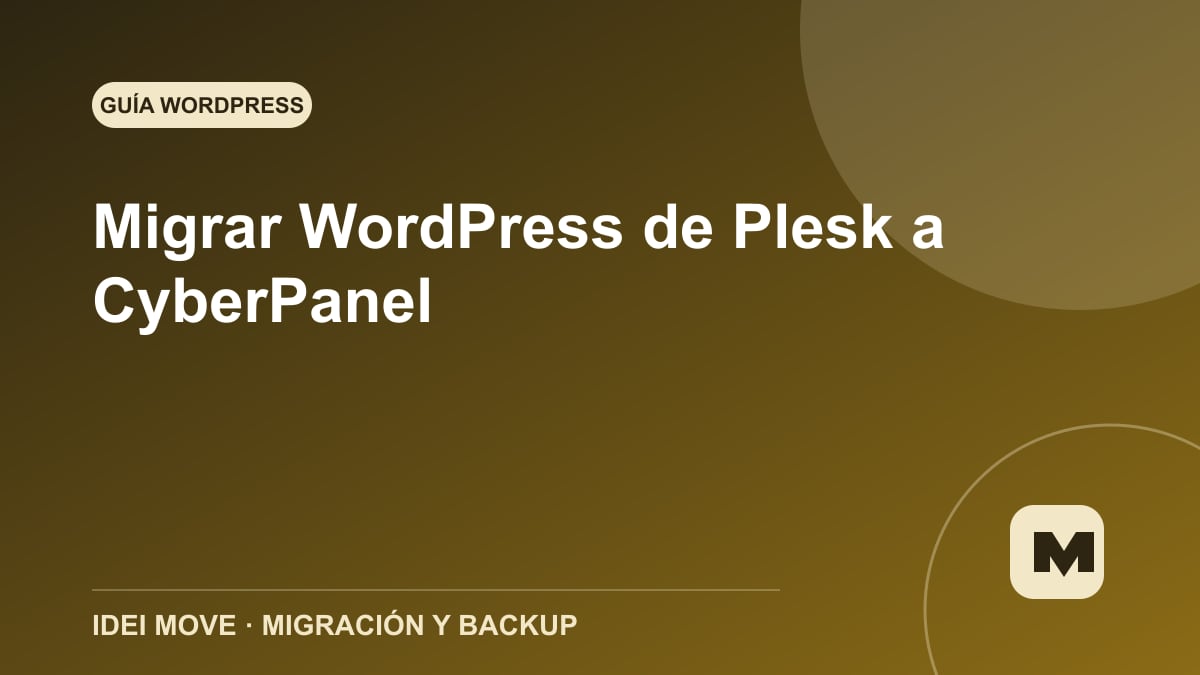 Imagen de la gu&iacute;a Migrar WordPress de Plesk a CyberPanel
